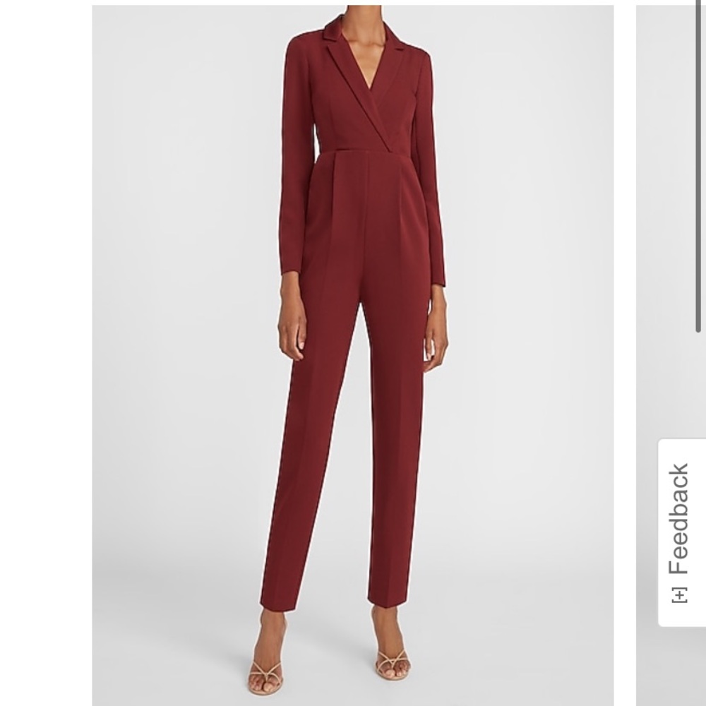 Express Long Sleeve Blazer Jumpsuit